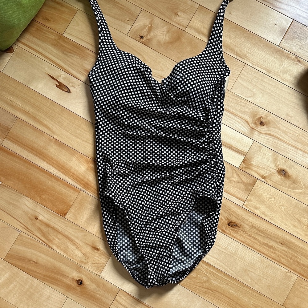 Magicsuit Black and White Polka Dot One-Piece Swimsuit